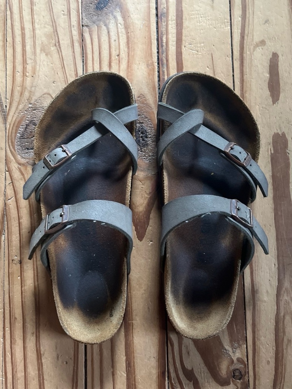 Gray Birkenstock Mayari Sandals